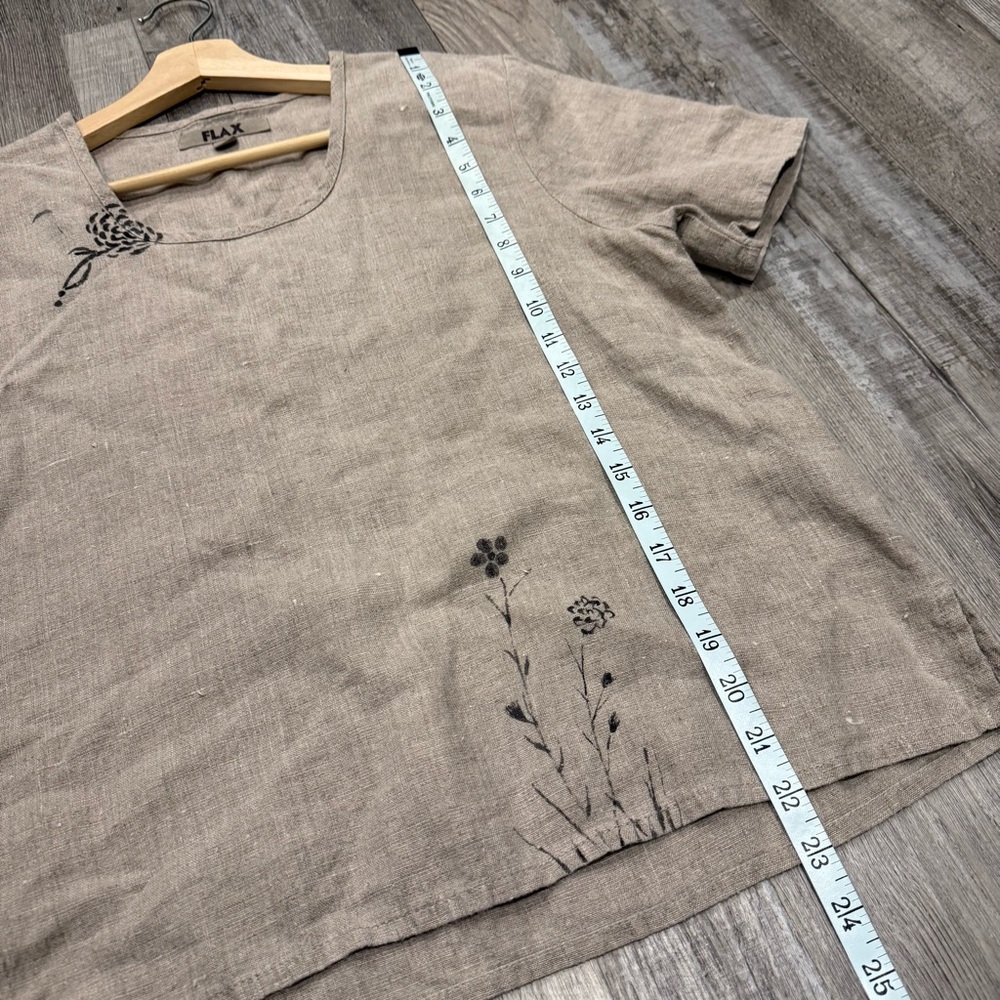 Flax Women's Linen Short Sleeve Top - Picture 4 of 6